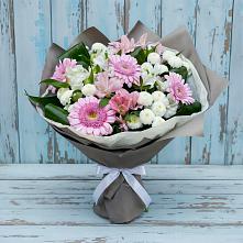 Букет цветов из:  Герберы, Альстромерии и Хризантемы в Бурибай