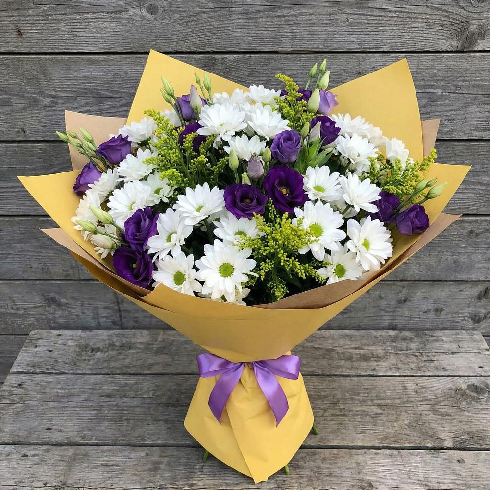 Букет цветов из: Ирисы, Хризантемы и Ромашки в Бурибай