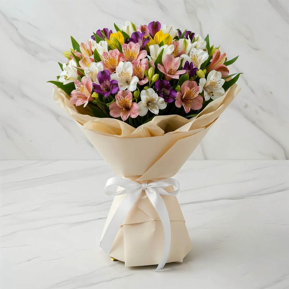 Букет цветов из: Альстромерии в Бурибай