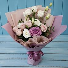 Букет цветов из:  Розы и Лизиантусы в Бурибай