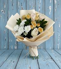 Букет цветов из:  Розы и Хризантемы в Бурибай