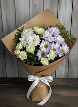 Букет цветов из:  Хризантемы и Розы в Бурибай