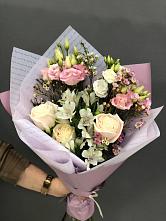 Букет цветов из:  Альстромерии, Розы и Лизиантусы #REPLACE_PRED# Бурибай