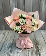 Букет цветов из:  Гвоздики, Розы и Хризантемы в Бурибай