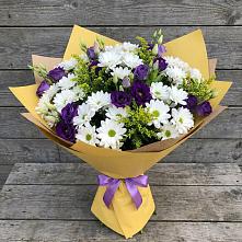 Букет цветов из:  Ирисы, Хризантемы и Ромашки в Бурибай