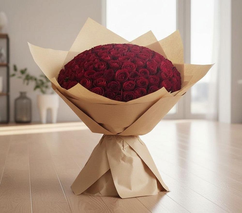 Букет 101 Красная роза в Бурибай