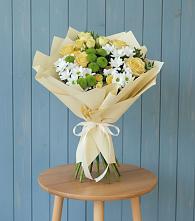 Букет цветов из:  Хризантемы и Розы #REPLACE_PRED# Бурибай