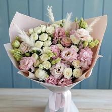 Букет цветов из:  Альстромерии и Розы в Бурибай